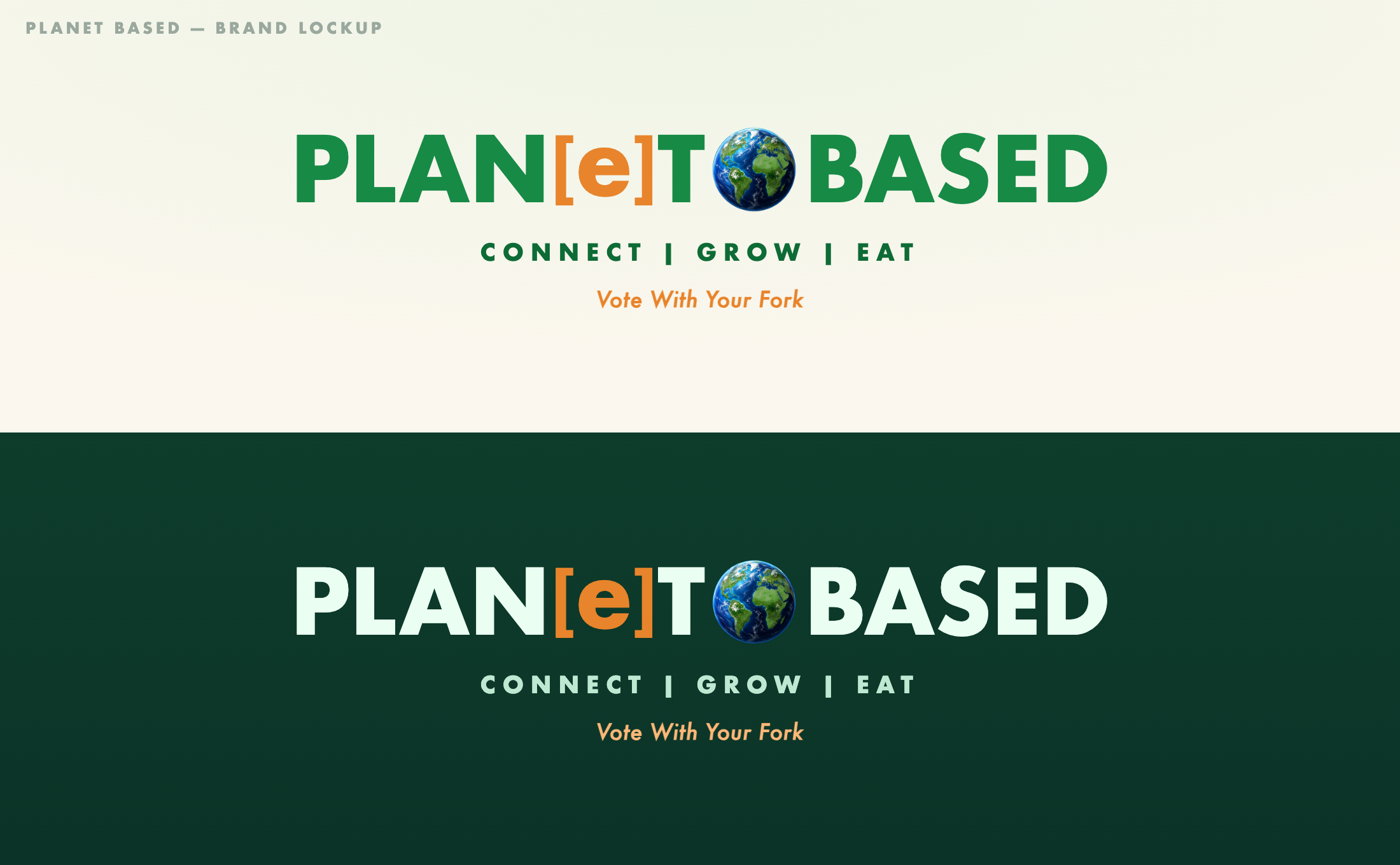 PLAN[e]T BASED — CONNECT | GROW | EAT — Vote With Your Fork.